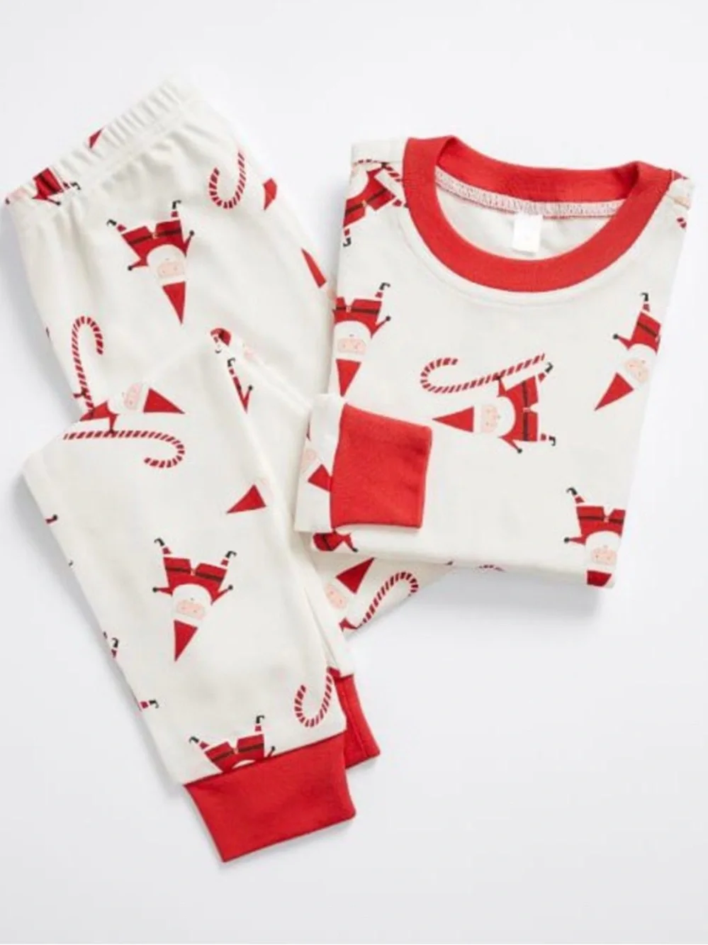 West Elm x PBK Modern Smiley Santa 100% Organic Cotton Pajama Set Women Size S‎